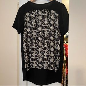 GLAM 100% Silk Contrast Top